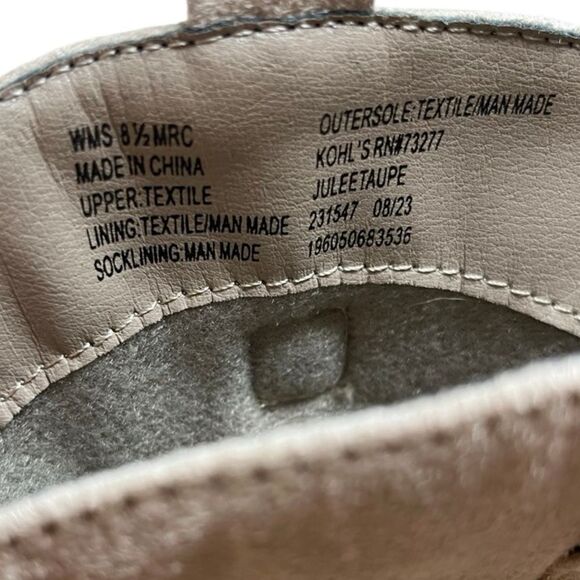 SO Julee Elegant Taupe Slouched Heeled Boots Size 8.5 - Picture 8 of 8